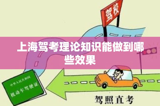 上海驾考理论知识能做到哪些效果