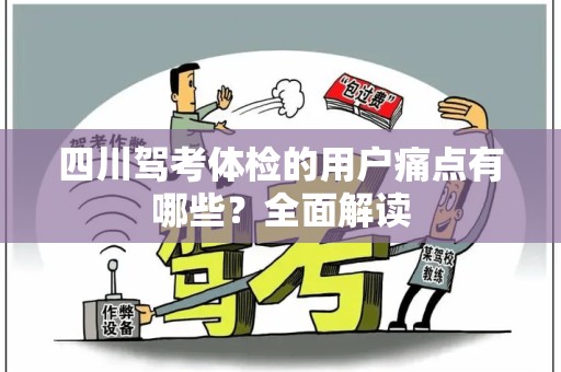 四川驾考体检的用户痛点有哪些？全面解读