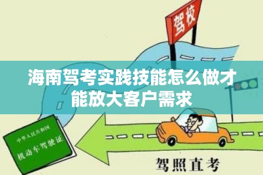 海南驾考实践技能怎么做才能放大客户需求